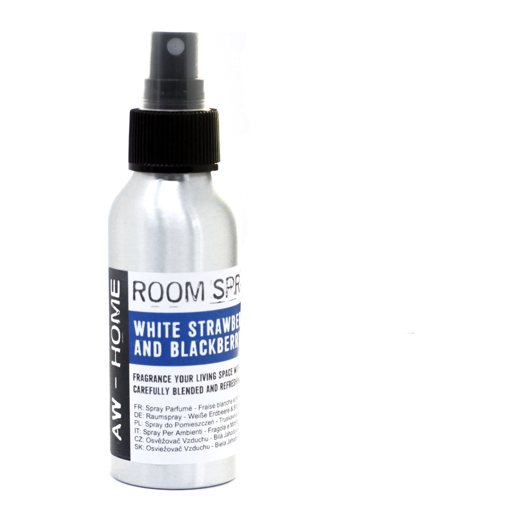 Pack of two 100 ml room spray bottles in white strawberry and blackberry scent