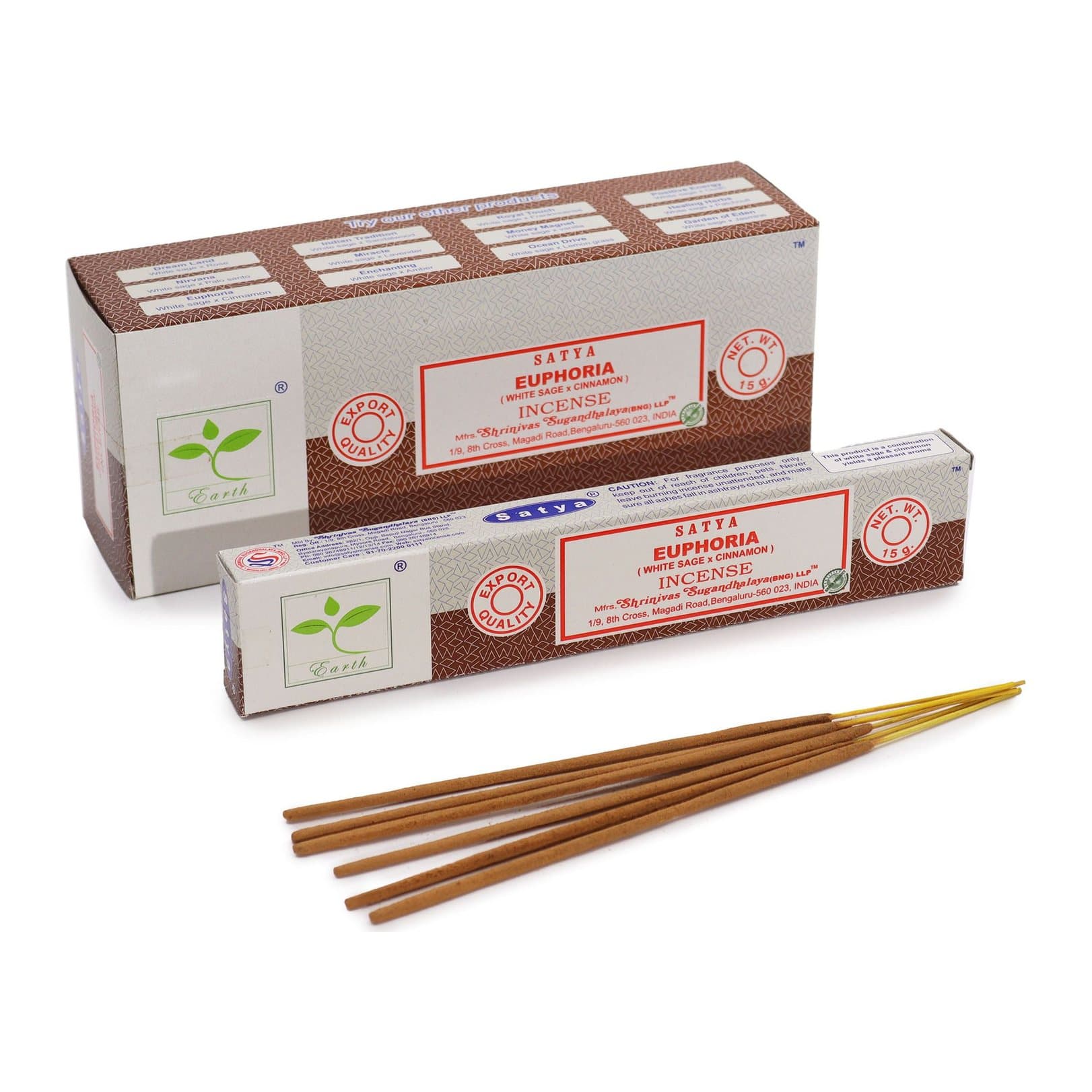 Euphoria white sage and cinnamon incense sticks, 15 g pack