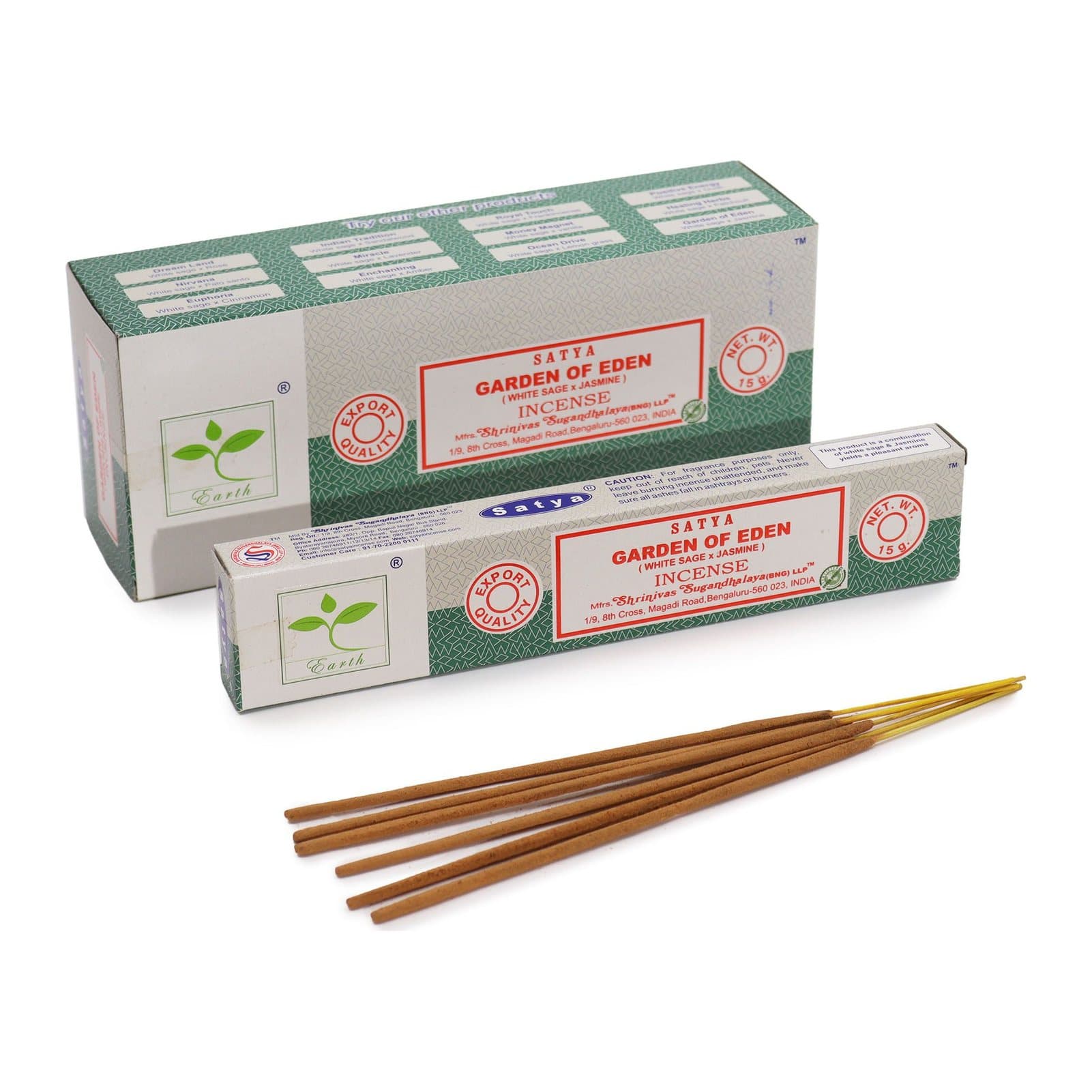Garden of Eden white sage and jasmine incense sticks, 15 g pack