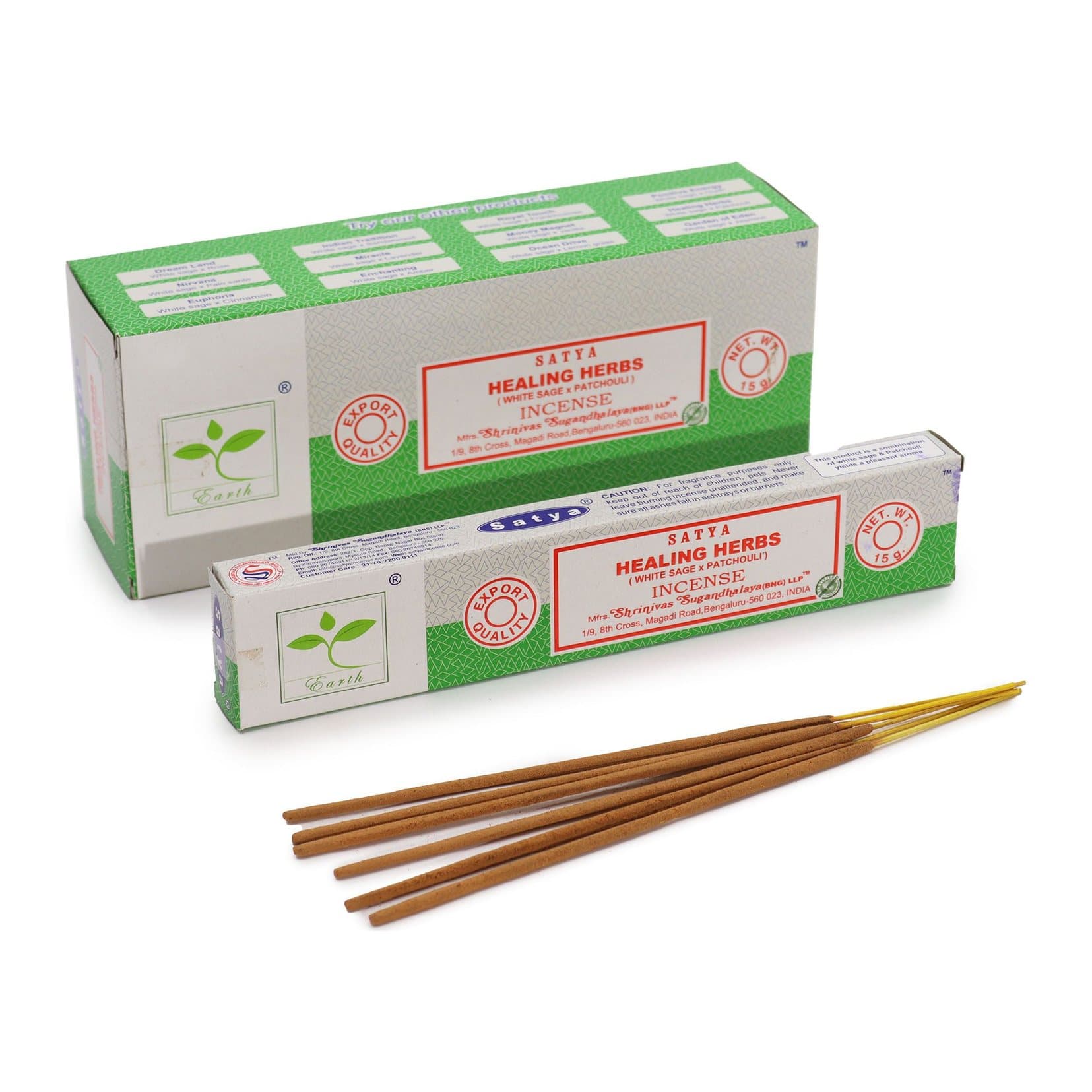 Satya white sage and patchouli incense 15 g pack