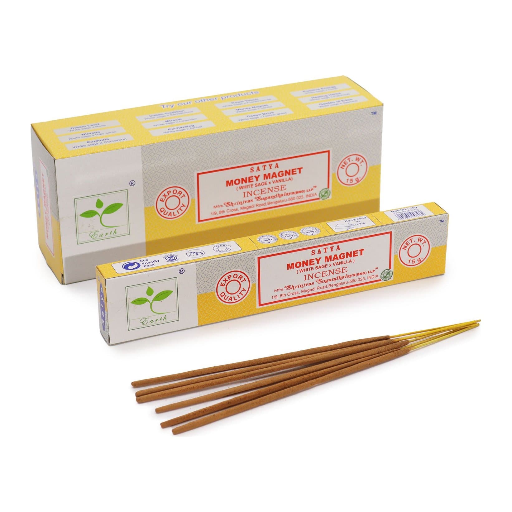 Money Magnet white sage and vanilla incense sticks in a 15 g pack