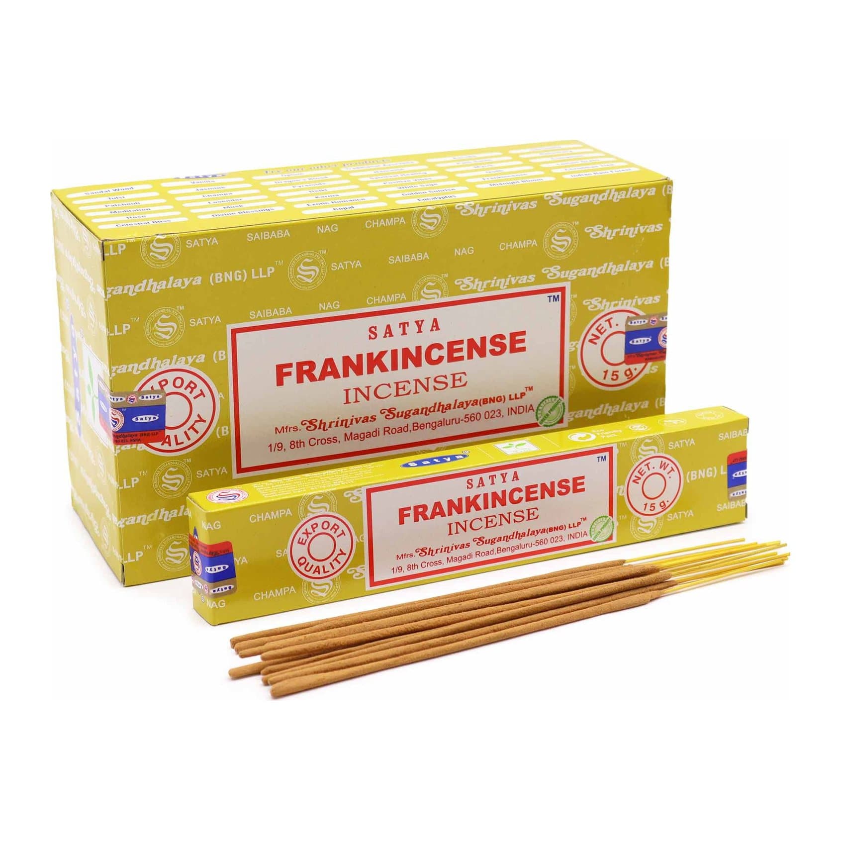Frankincense incense sticks, pack of 2, with 15 g of incense in each pack