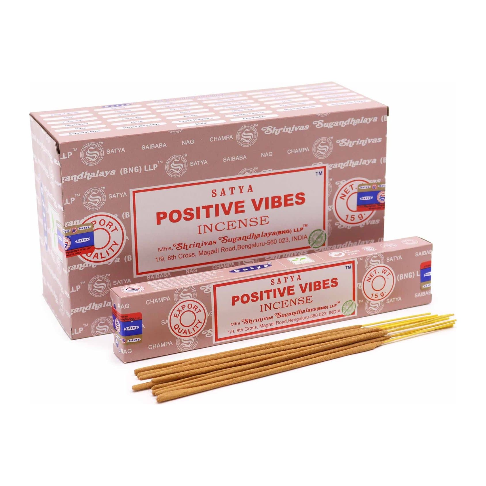 Satya Positive Vibes incense sticks, pack of two