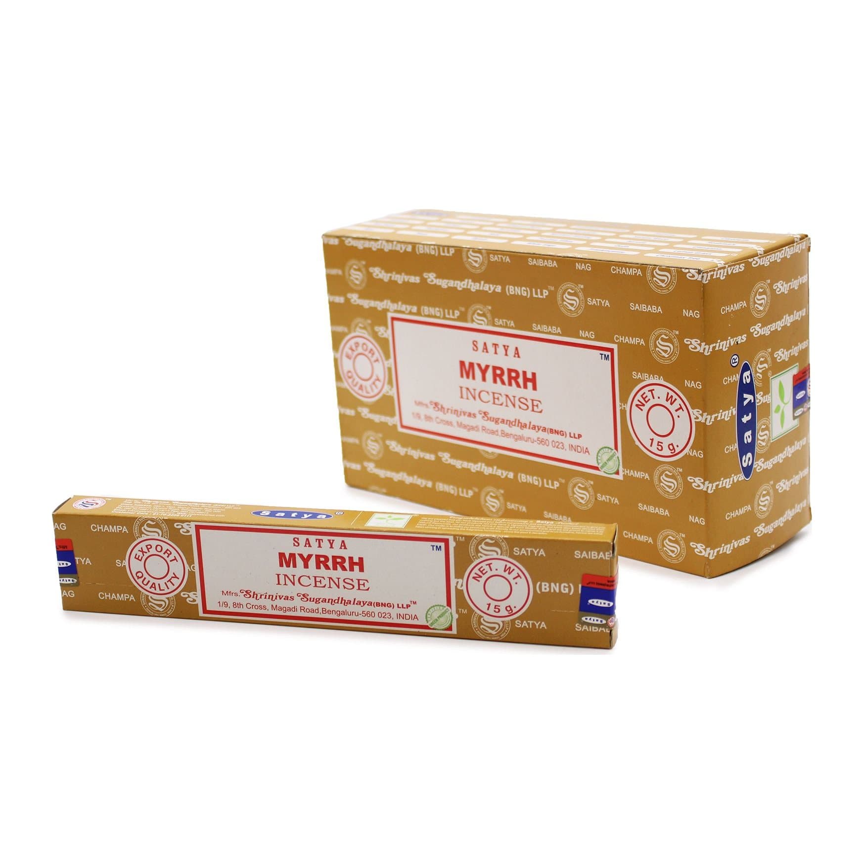 Satya myrrh incense sticks, pack of 2