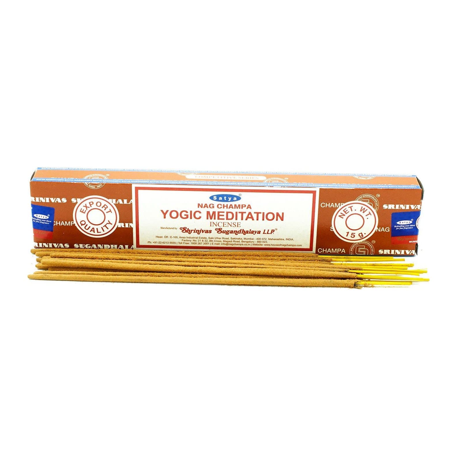 Satya Yogic Meditation incense sticks in a pack.