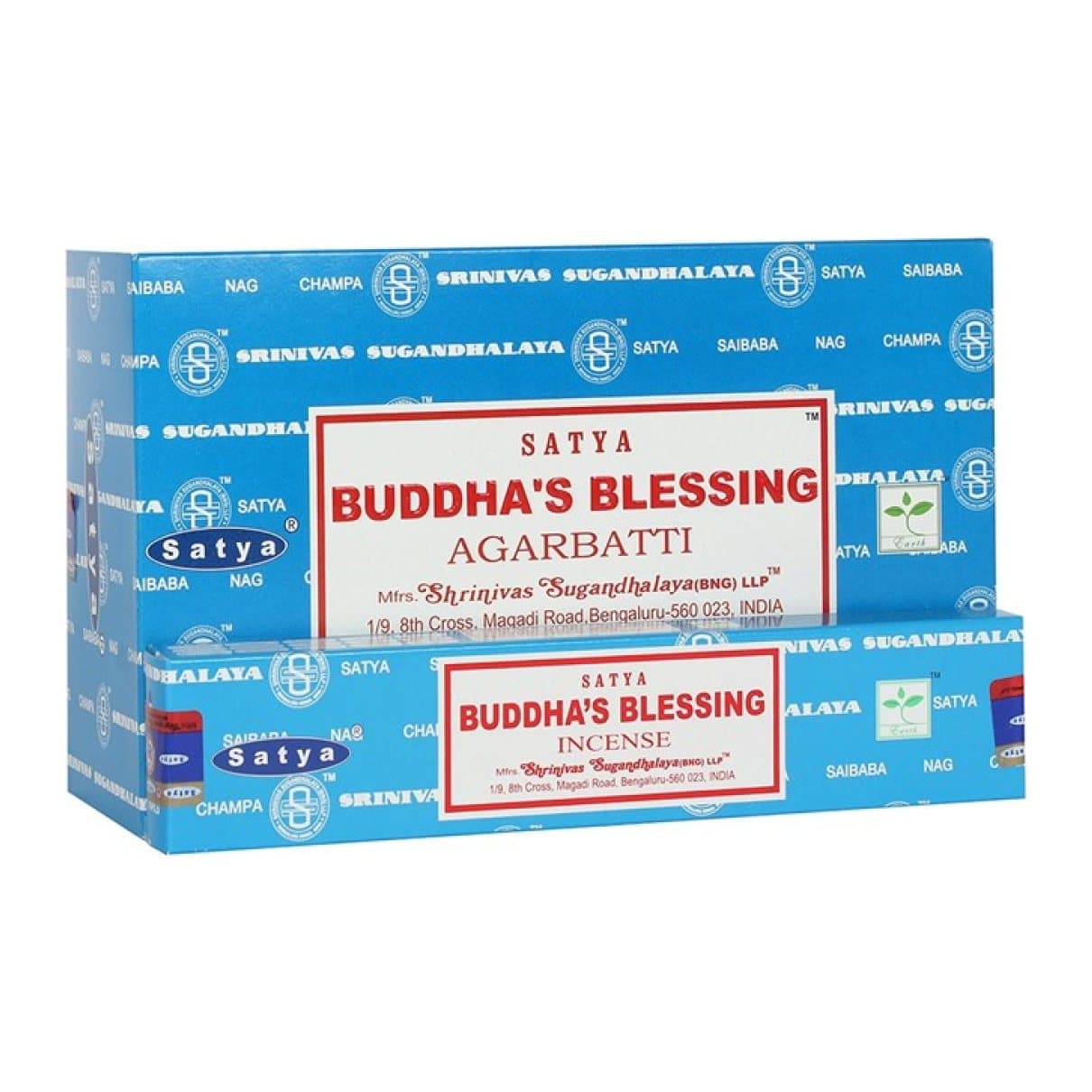 Display box of Buddha's Blessing premium incense by Satya
