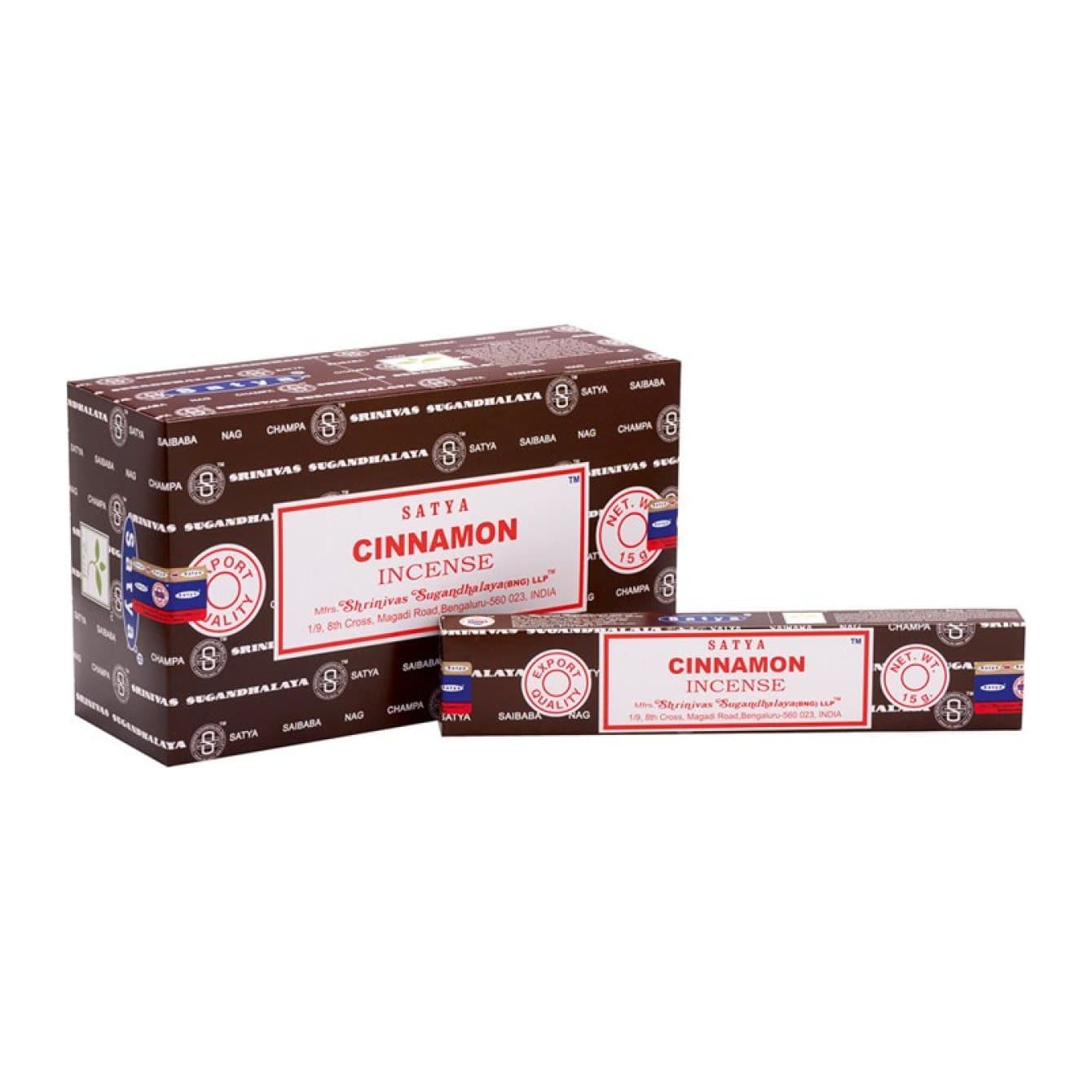 Box of Satya cinnamon incense sticks, set of 12