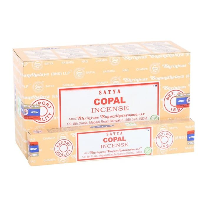 Colour cardboard box of Satya copal incense sticks