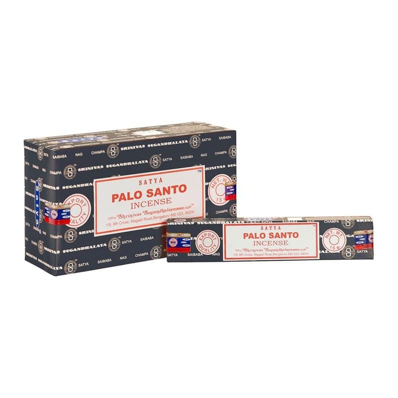 Box of 12 packs of Satya Palo Santo incense sticks