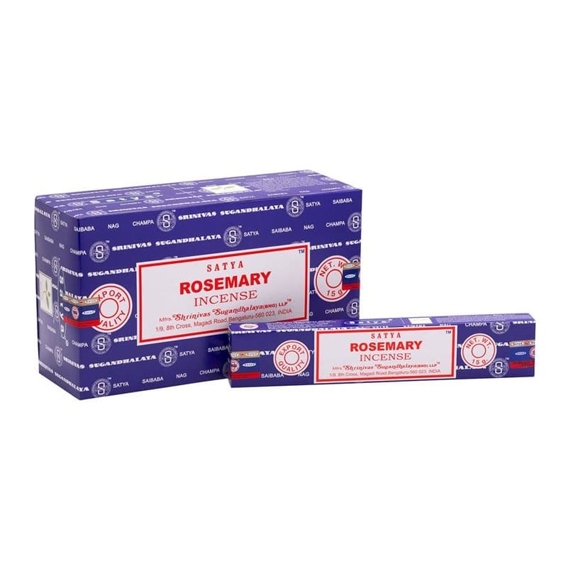 Box of 12 packs of Satya rosemary incense sticks