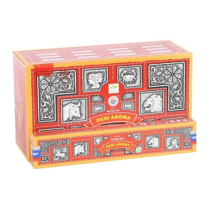 Box of 12 Satya Superhit Desi aroma incense packs