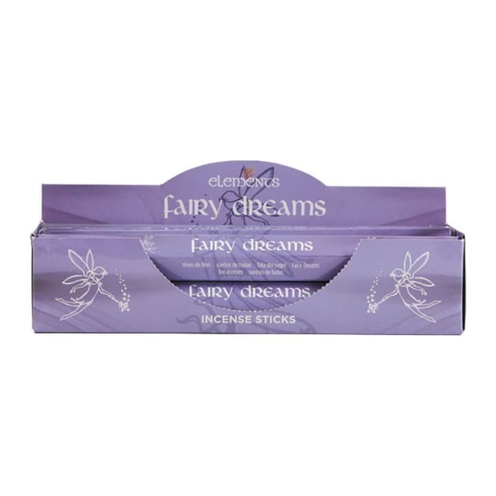 Picture box of six packs of Elements Fairy Dreams vanilla incense sticks