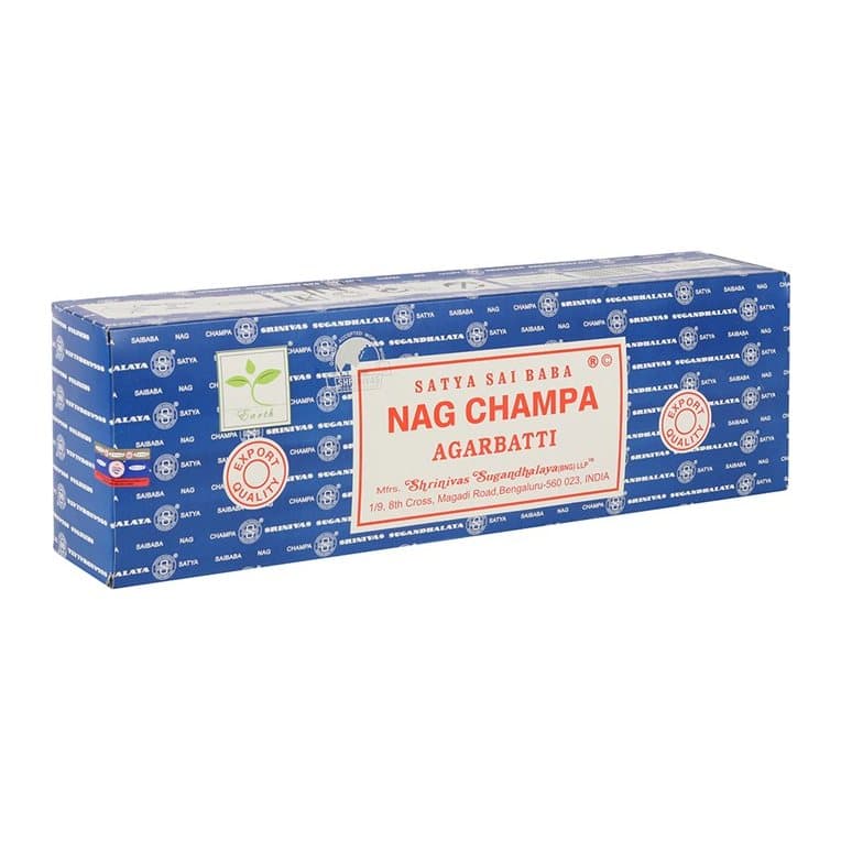 Picture box of six packs of Sai Baba Nagchampa incense sticks