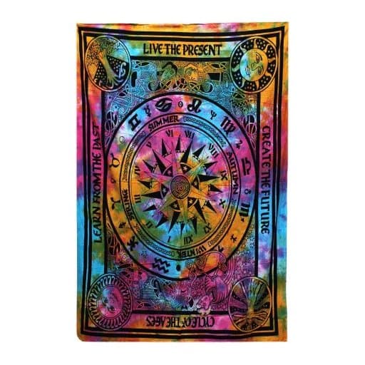 Cycle of Ages single cotton bedspread and wall hanging