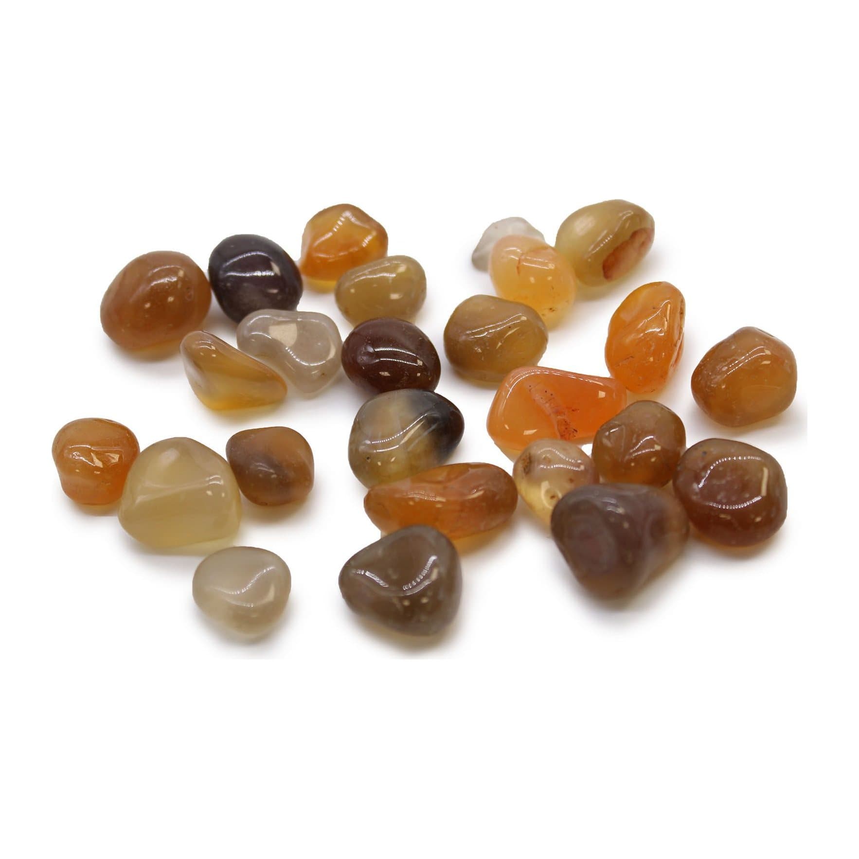 Small tumbled carnelian agate stones