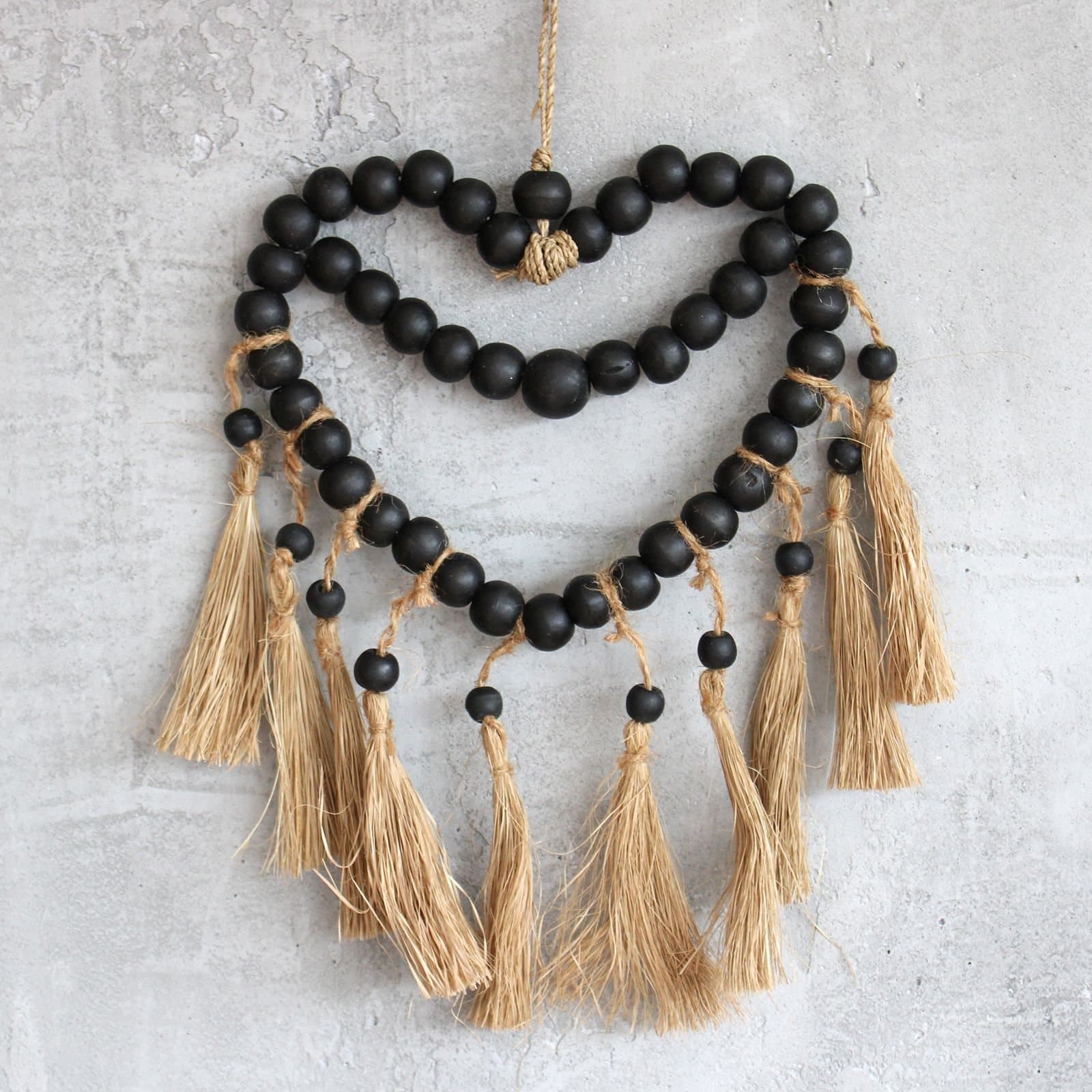 Small beaded heart mobile from the Natural Wall Art range