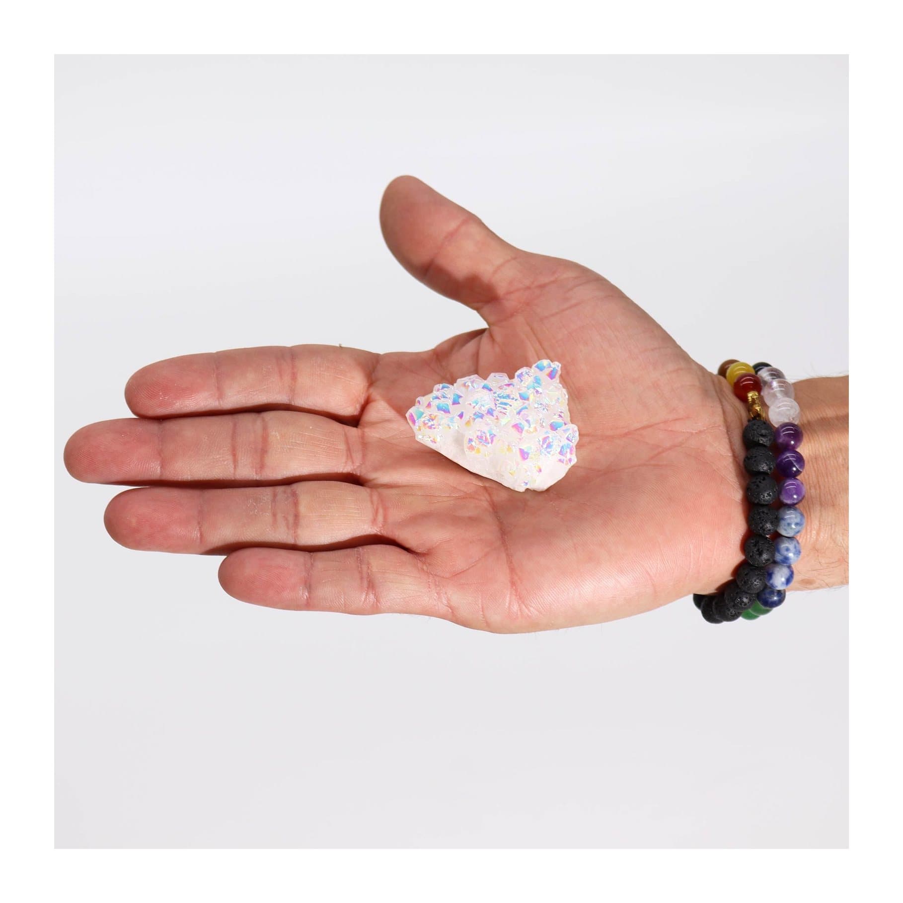 Small aura angel quartz gemstone