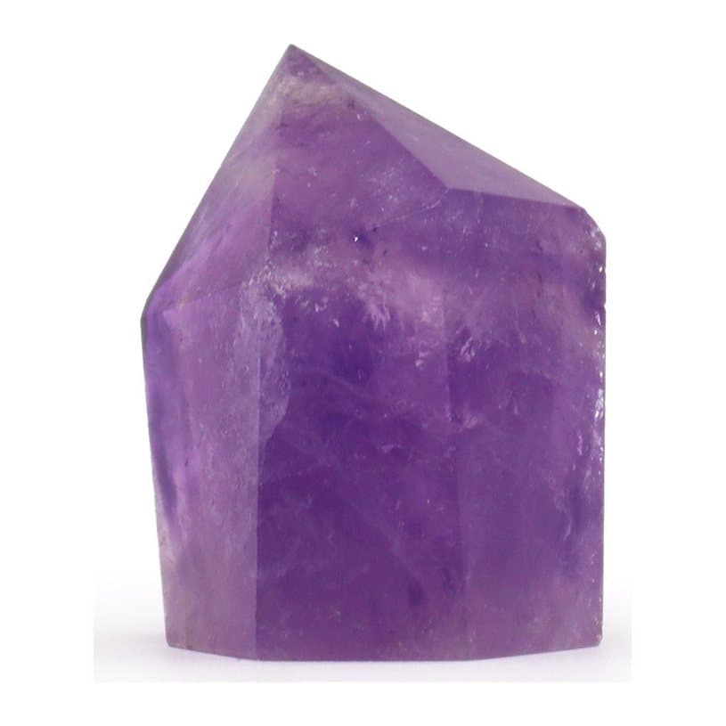 Small polished deep purple amethyst crystal point