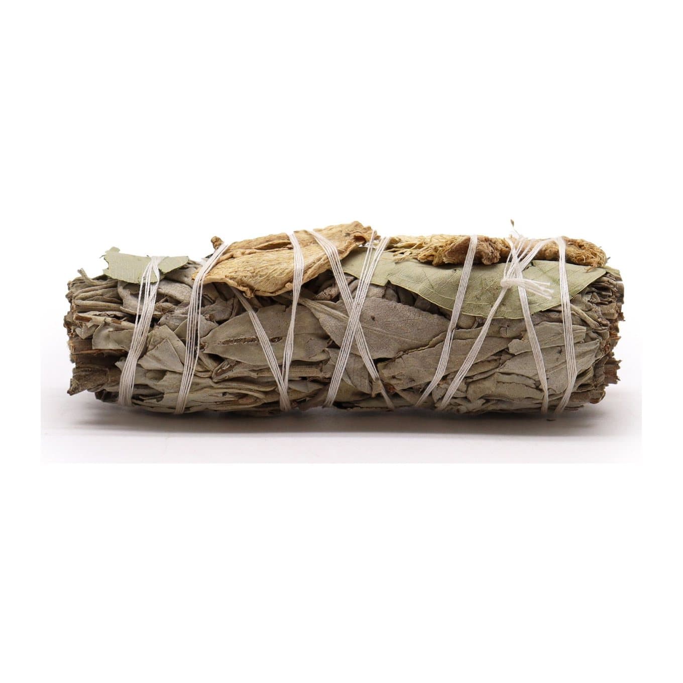 White sage, eucalyptus and ginger smudge stick bundle