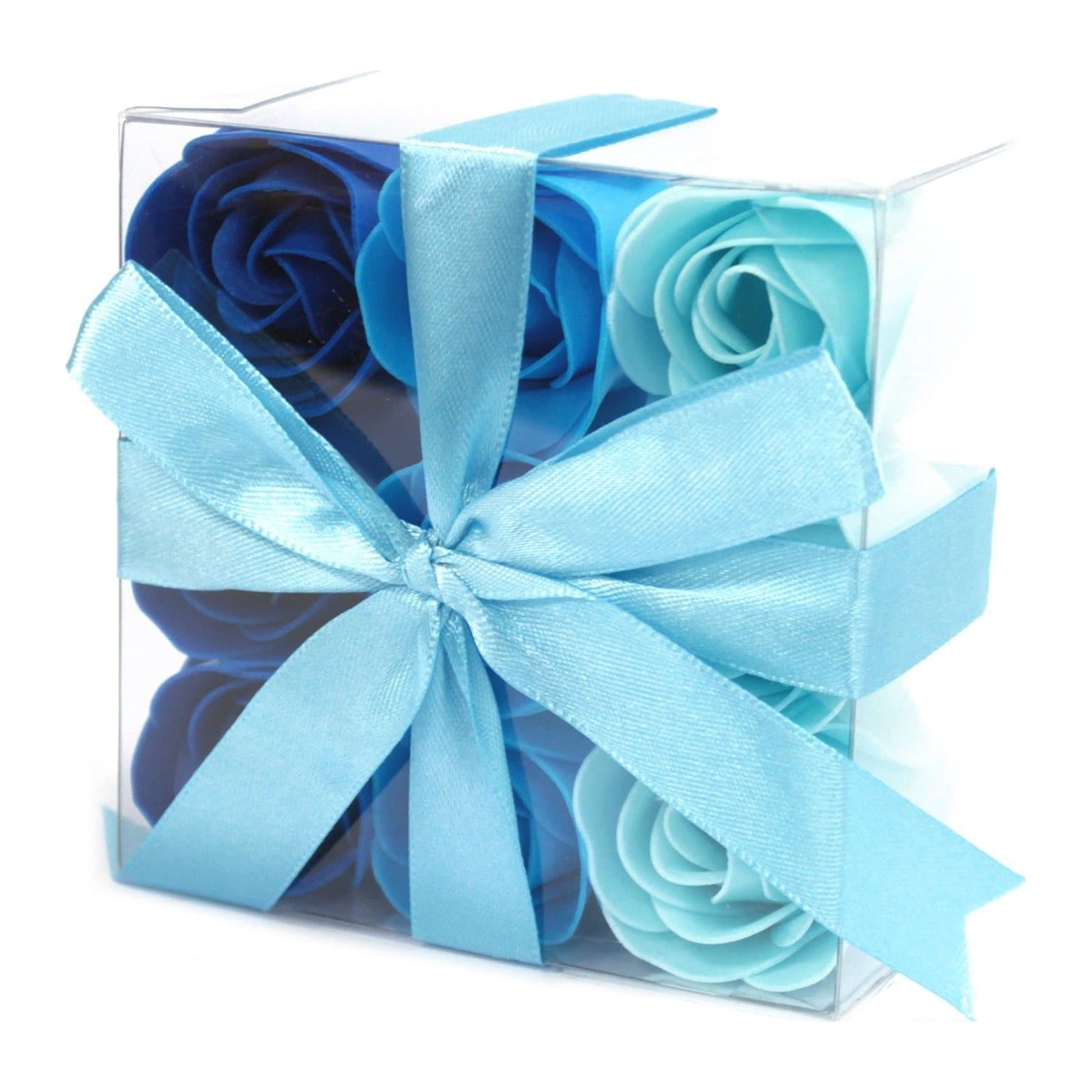 Blue wedding rose soap flowers for the bath