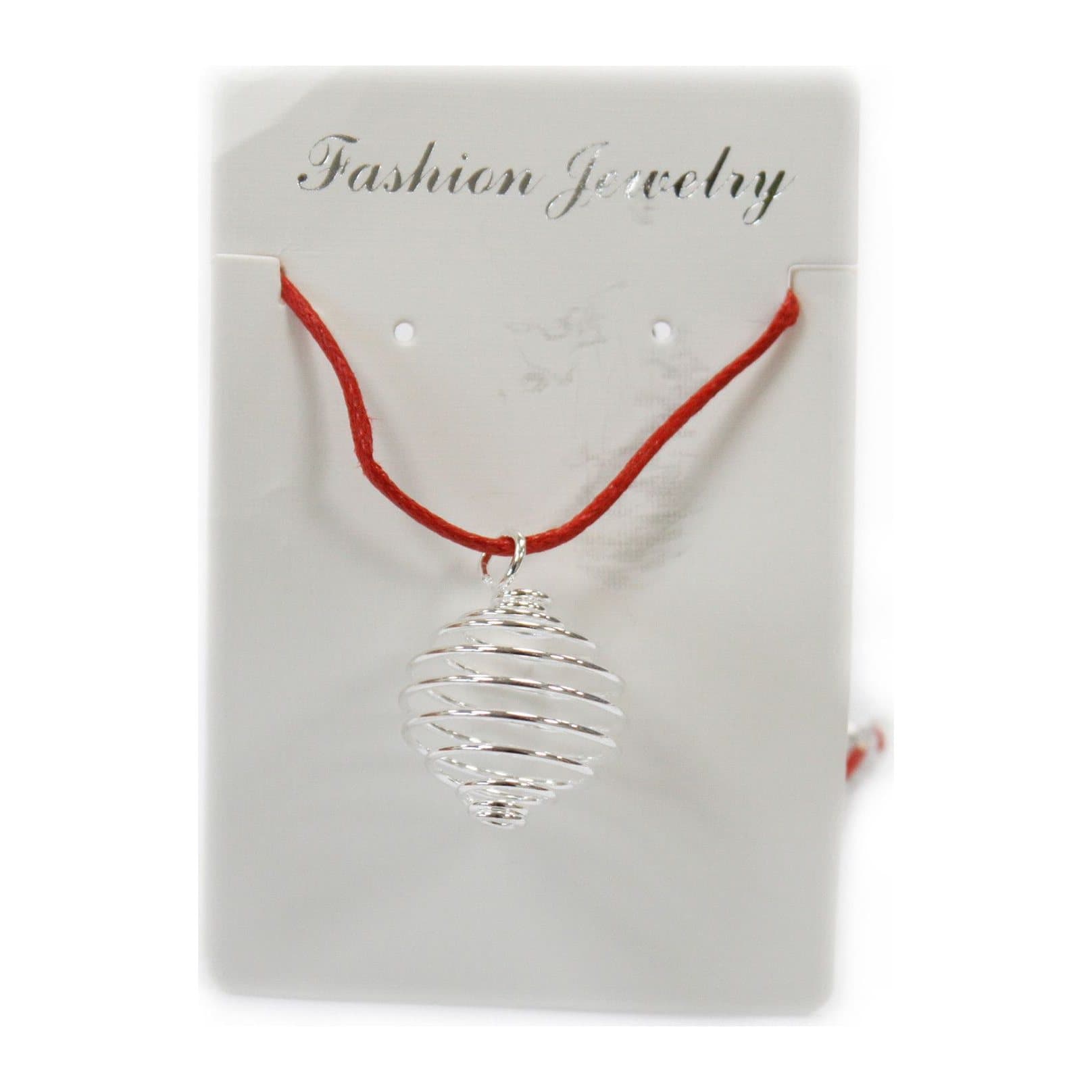 Pack of 2 metal spiral cage pendants, 20 mm, for holding tumble stones