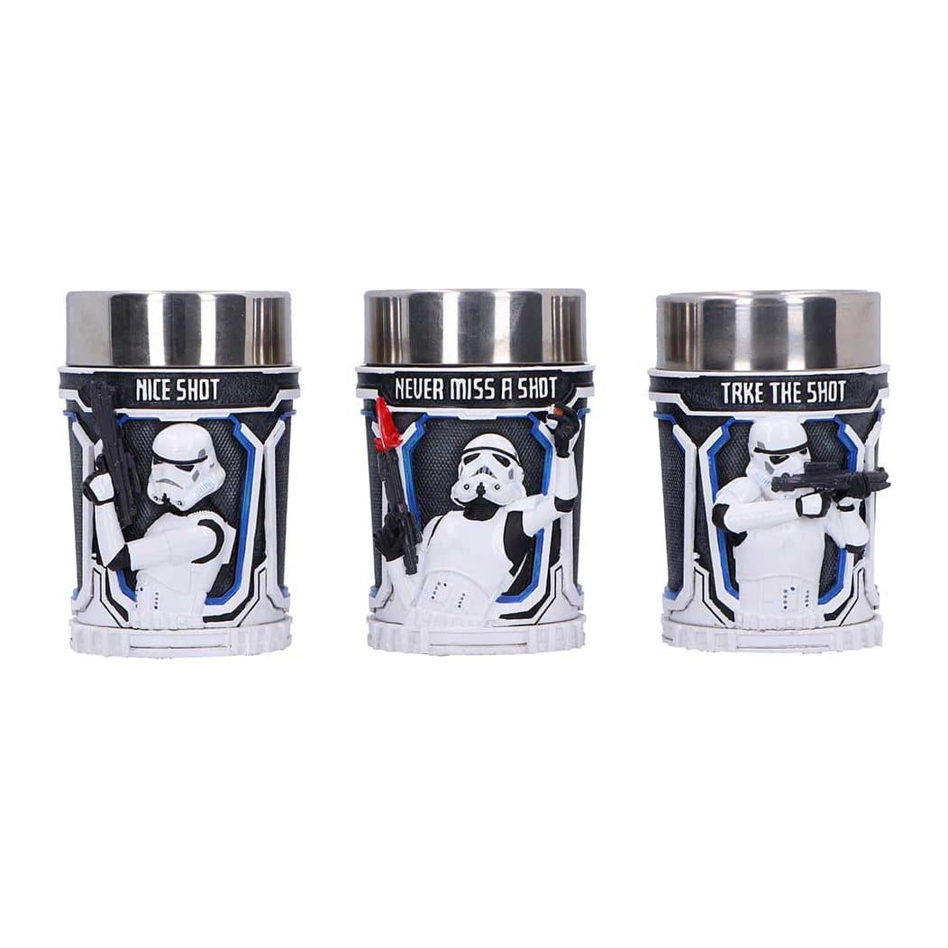Stormtrooper shot glass set of 3 with 3D Stormtrooper artwork