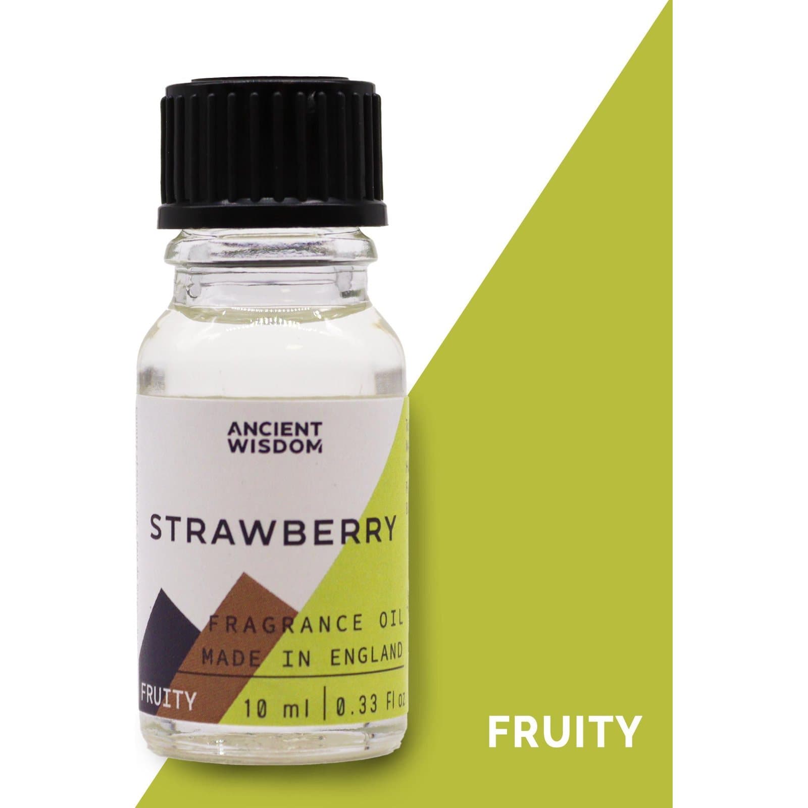 Strawberry fragrance oil 10 ml bottles, pack of two