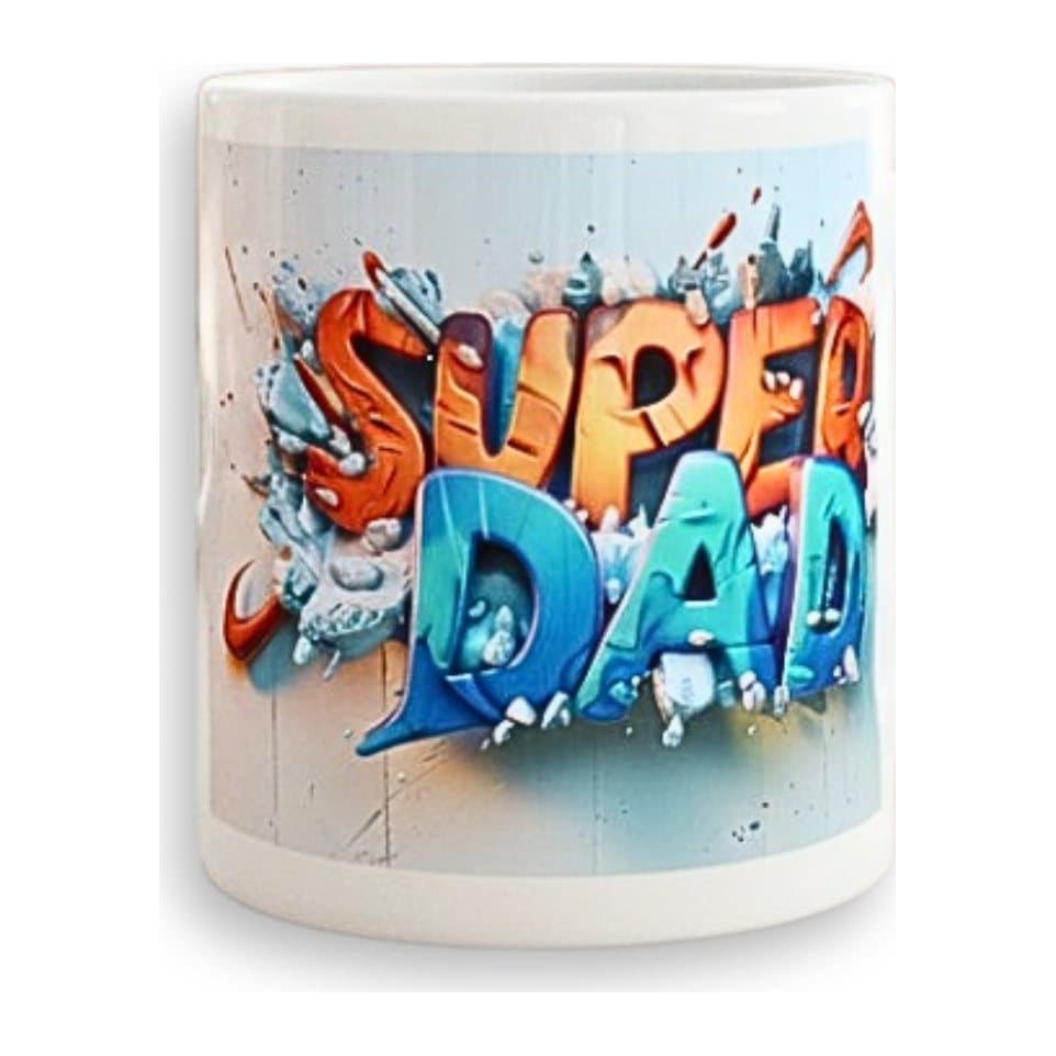Personalised ceramic Dad mug with a special dad design