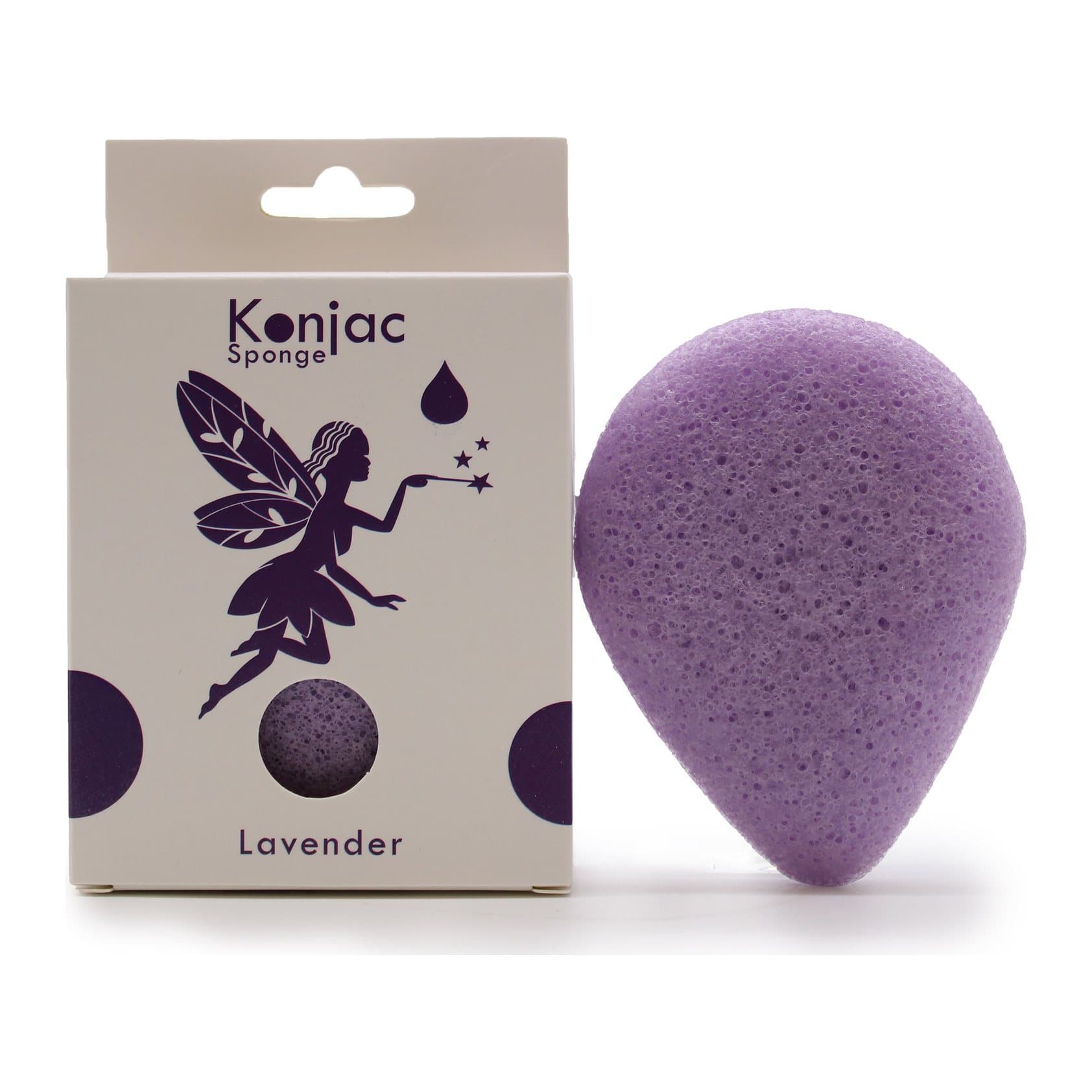 Teardrop konjac sponge Lavender pack of two