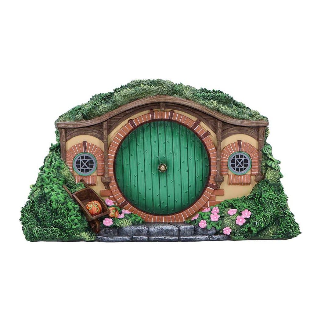 Lord of the Rings Shire trinket box shaped like a hand-painted Hobbit home