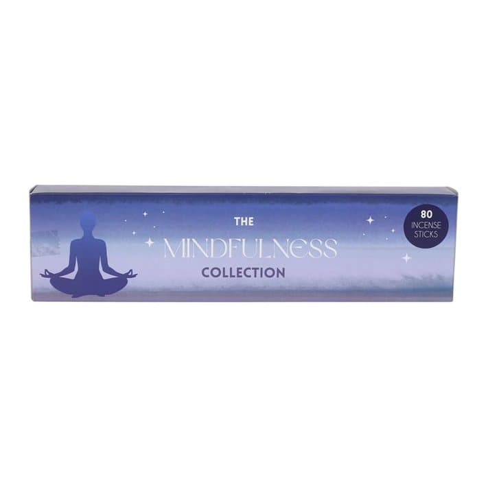 Four packs of incense sticks in a cardboard display box