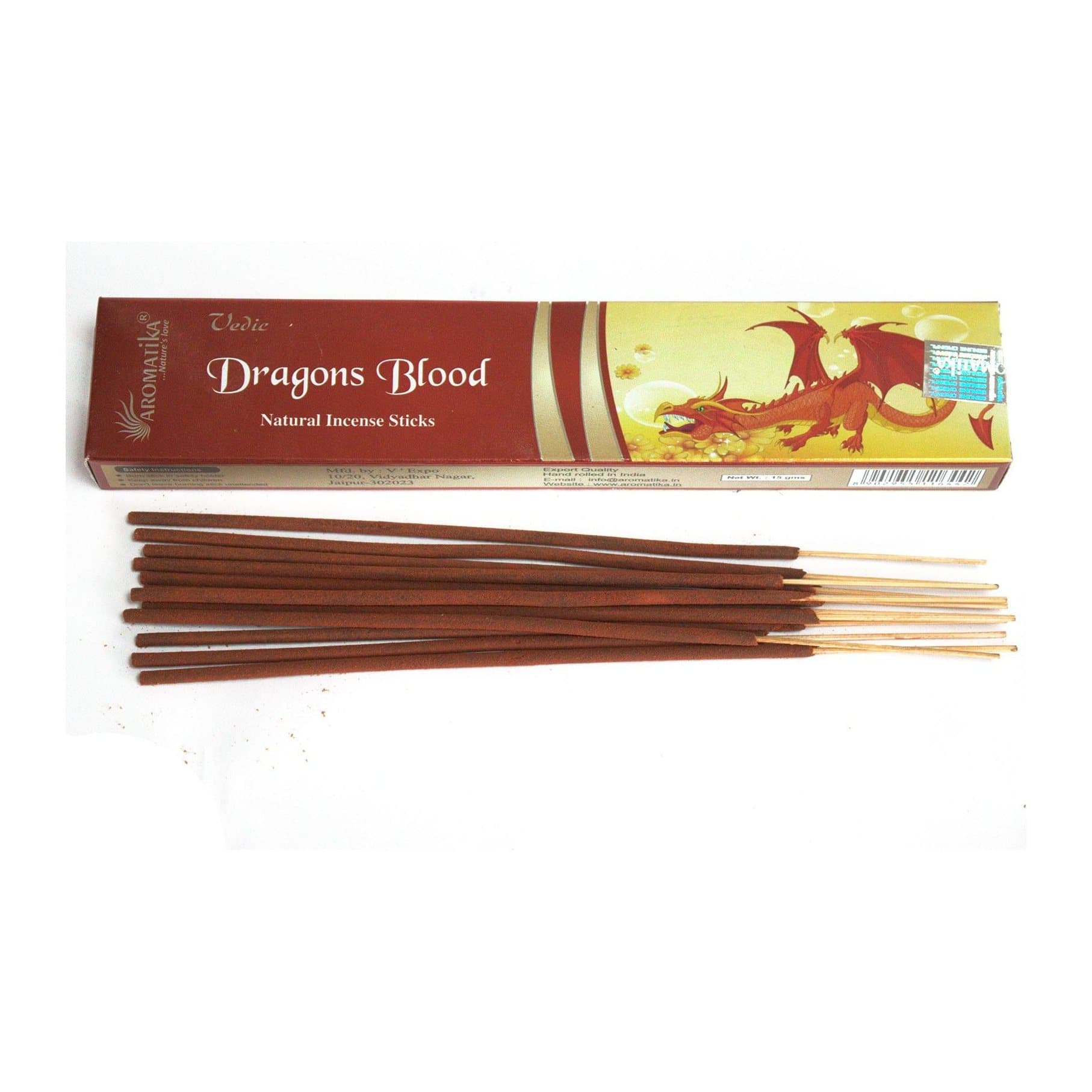 Vedic dragons blood incense sticks in a box