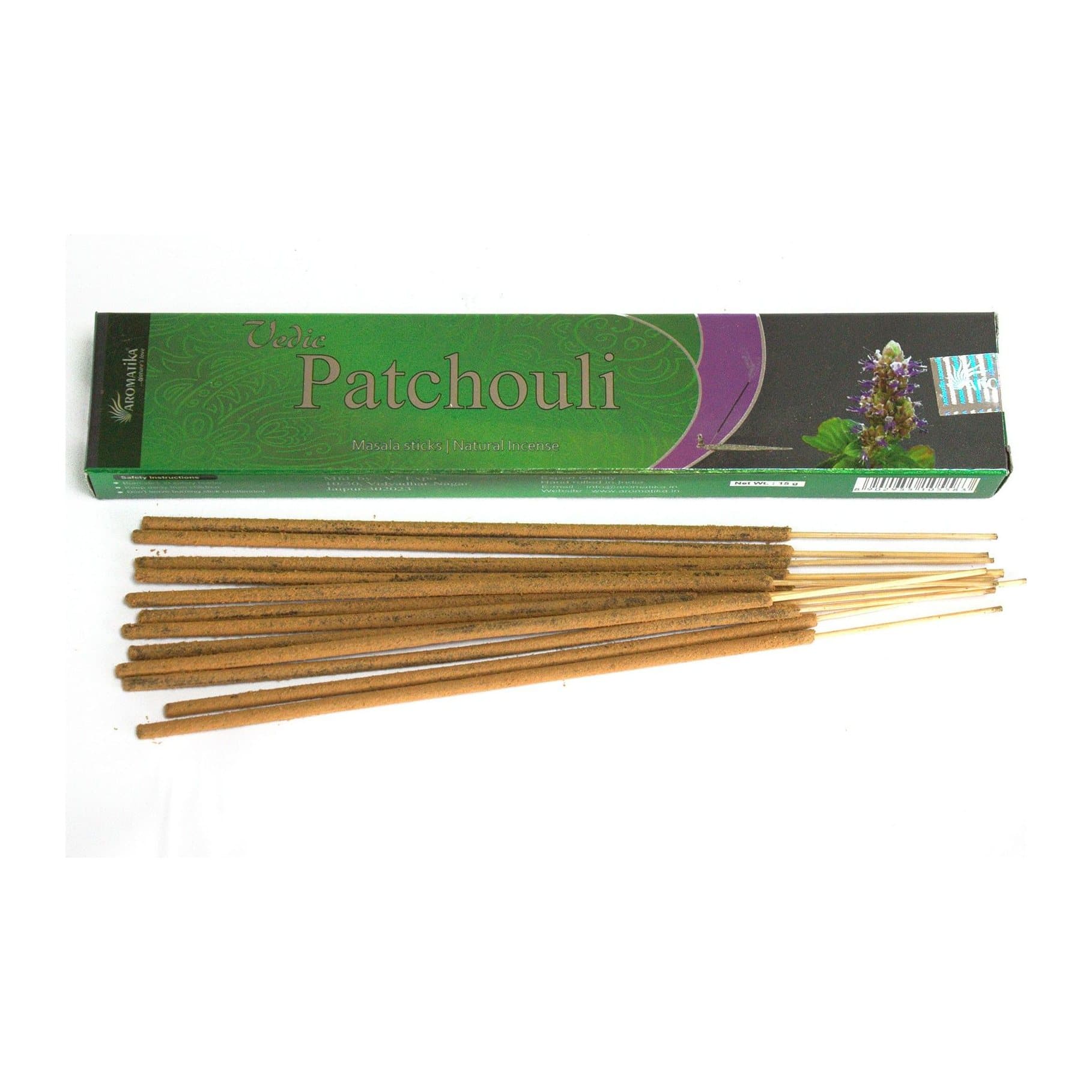 Patchouli Vedic masala incense sticks, pack of 5 boxes