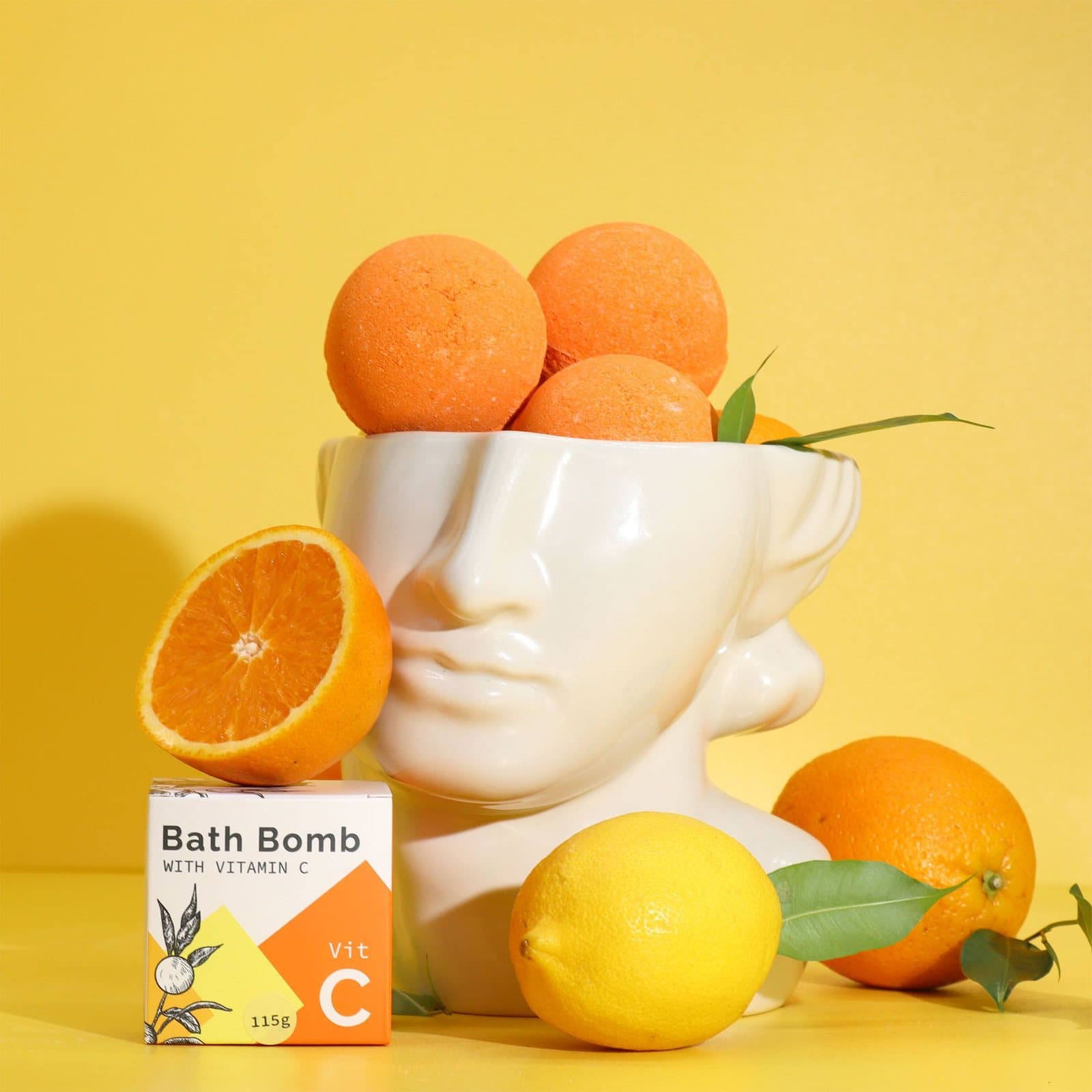 Vitamin C infused bath bombs with essential oils, pack of 2