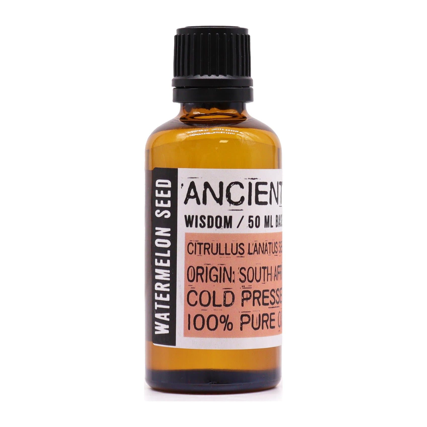 Watermelon seed base oil, pack of two 50 ml amber bottles