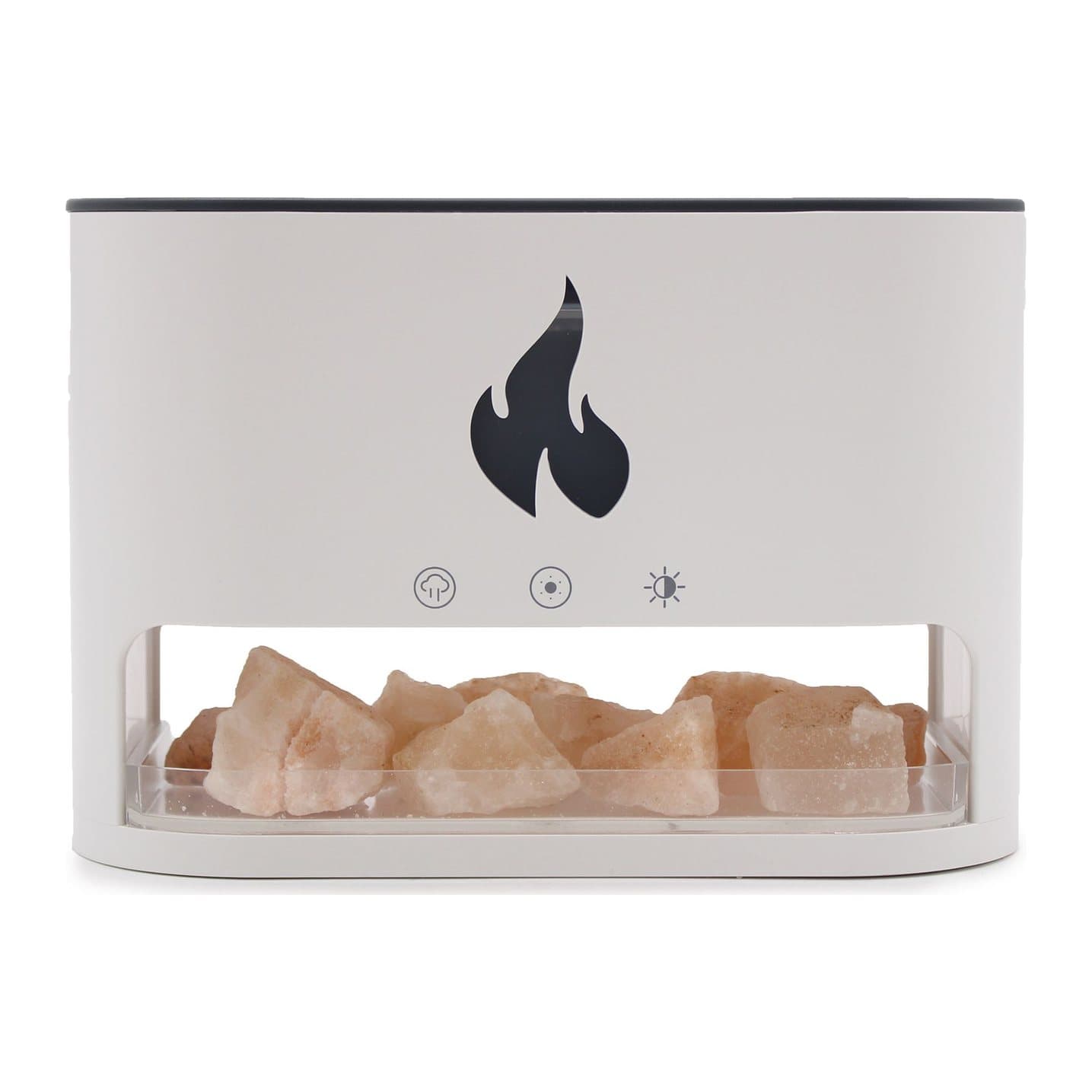 White flame diffuser with a salt chamber