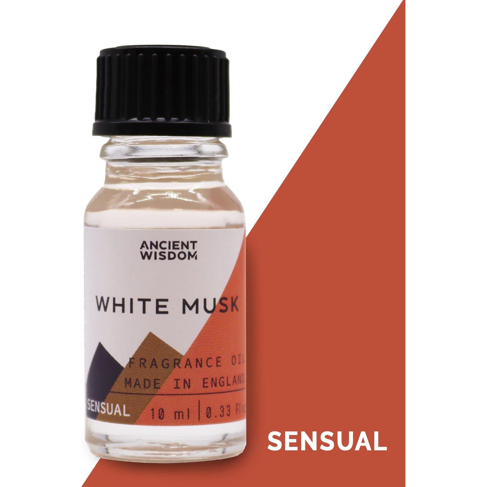 White musk fragrance oil, pack of 2, 10 ml each