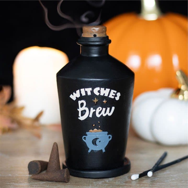 Witches Brew potion bottle incense burner