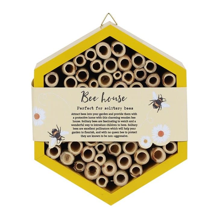 Wooden bee house for the garden
