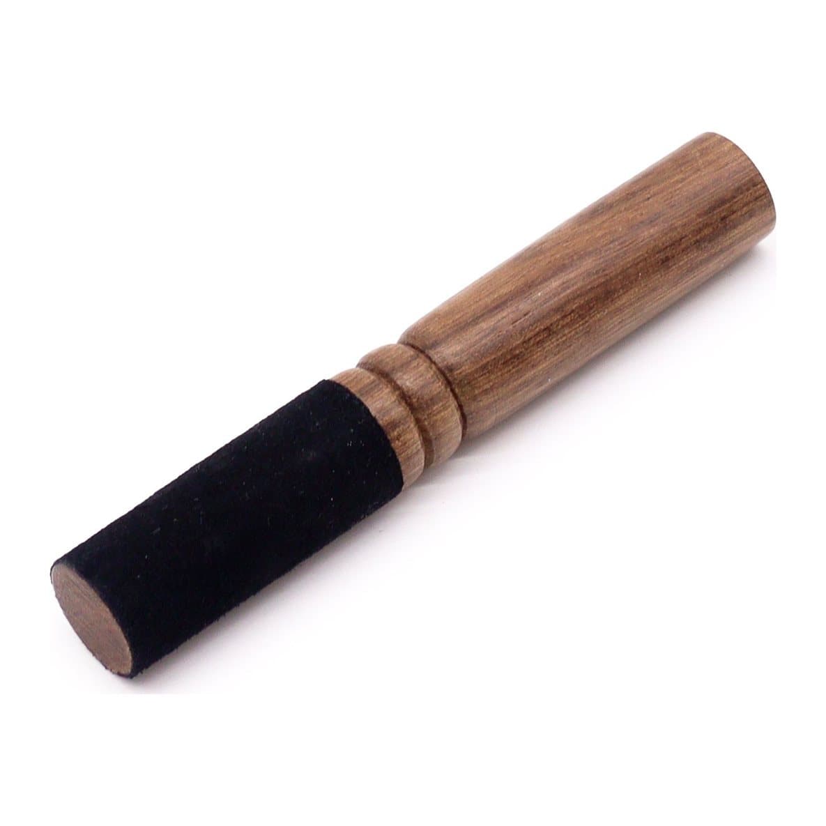 Two wooden stick tube handles for singing bowls and gongs