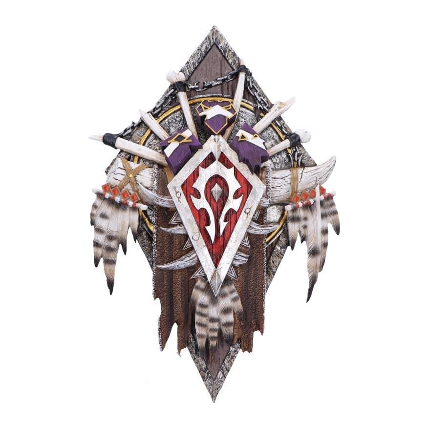 World of Warcraft Horde wall plaque with the symbol in vibrant red