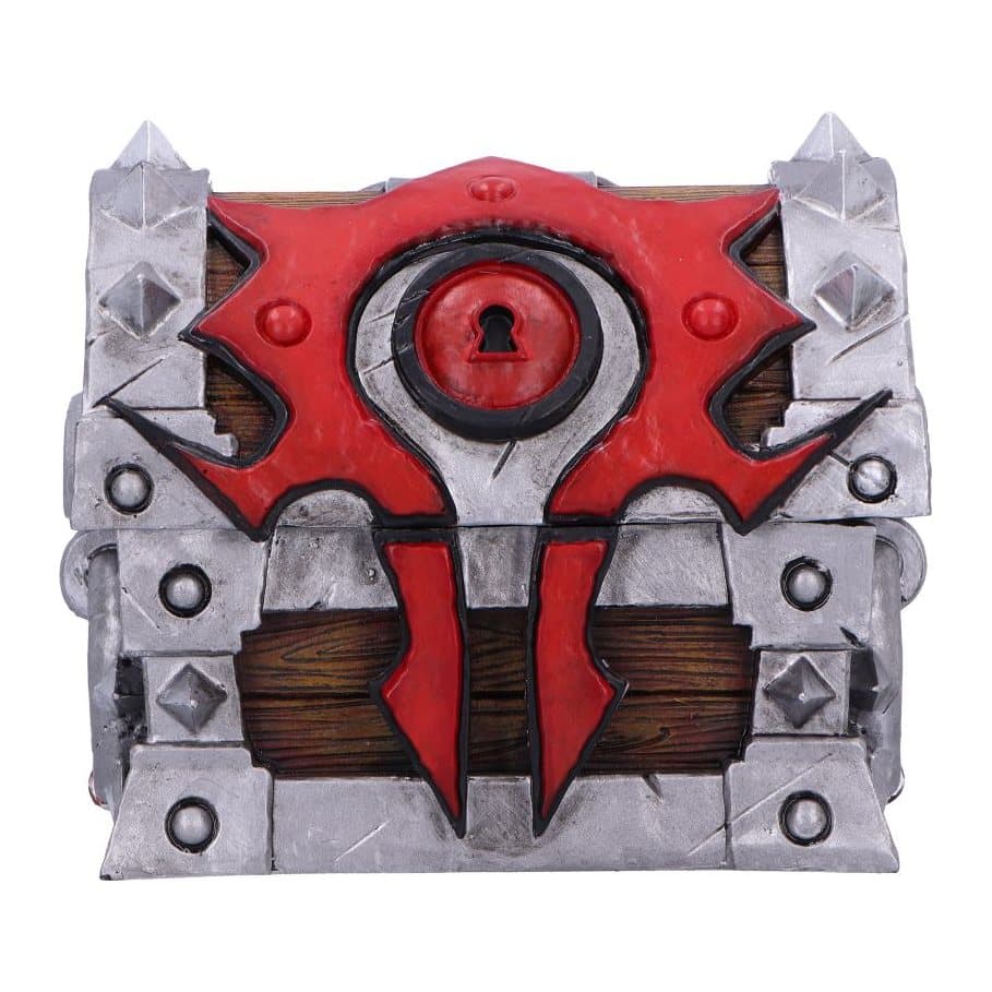 Horde chest box with a red emblem and silver accents