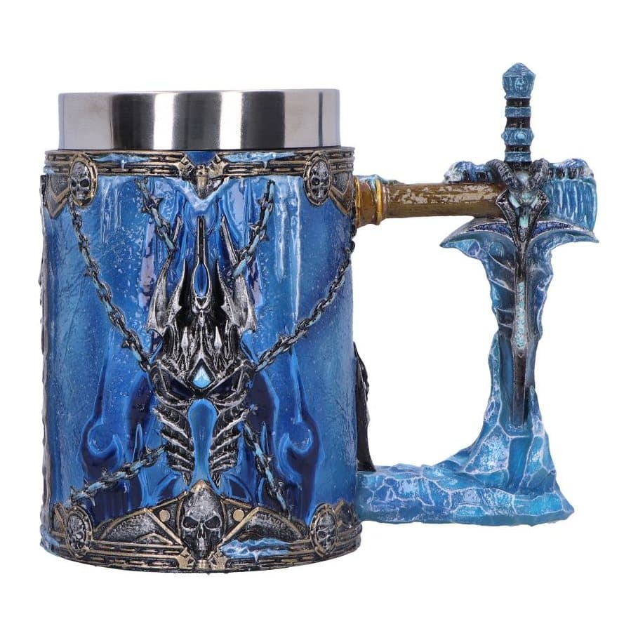 Lich King tankard with Arthas in the Frozen Throne and Frostmourne handle