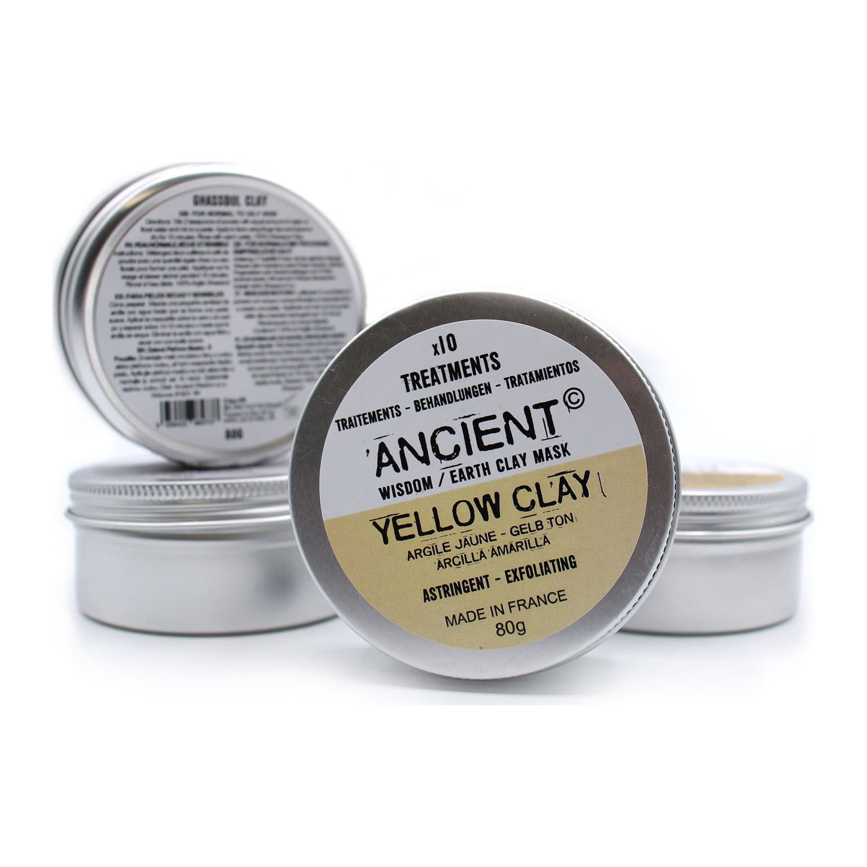 80 g pack of French yellow clay for a home face mask